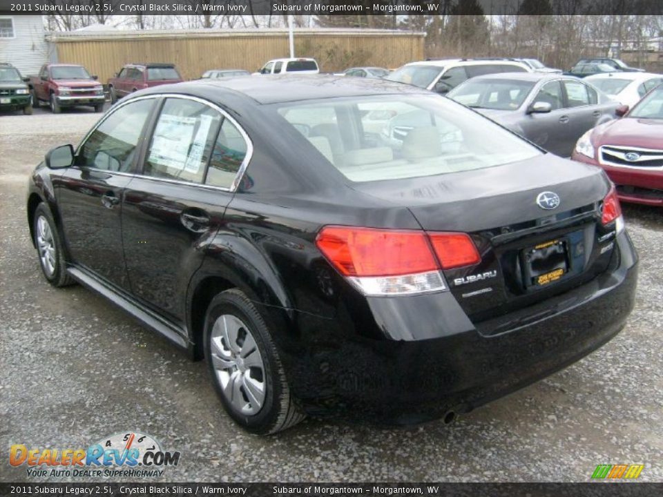 2011 Subaru Legacy 2.5i Crystal Black Silica / Warm Ivory Photo #8