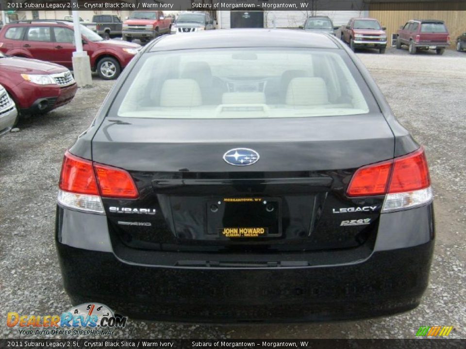 2011 Subaru Legacy 2.5i Crystal Black Silica / Warm Ivory Photo #9
