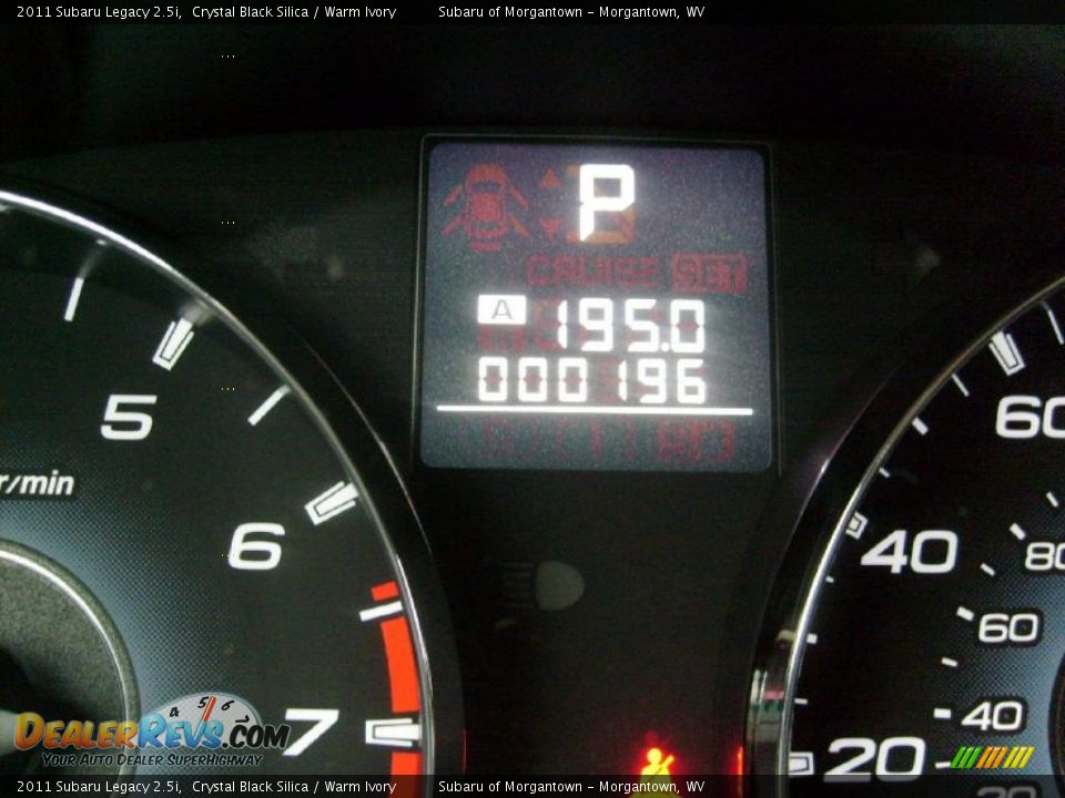 2011 Subaru Legacy 2.5i Crystal Black Silica / Warm Ivory Photo #20