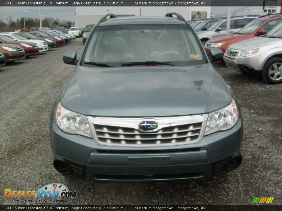 2011 Subaru Forester 2.5 X Premium Sage Green Metallic / Platinum Photo #2