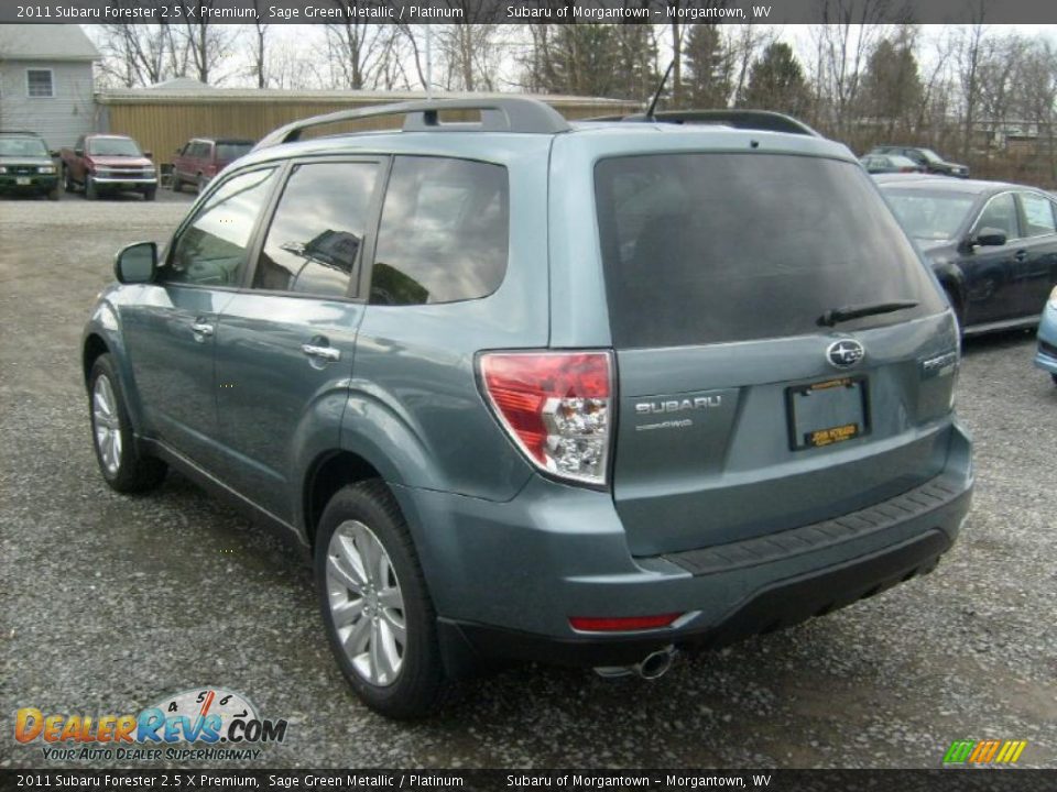 2011 Subaru Forester 2.5 X Premium Sage Green Metallic / Platinum Photo #8