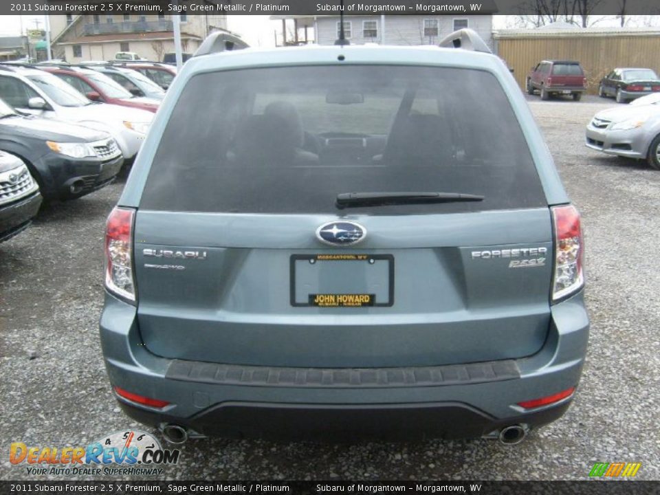 2011 Subaru Forester 2.5 X Premium Sage Green Metallic / Platinum Photo #9