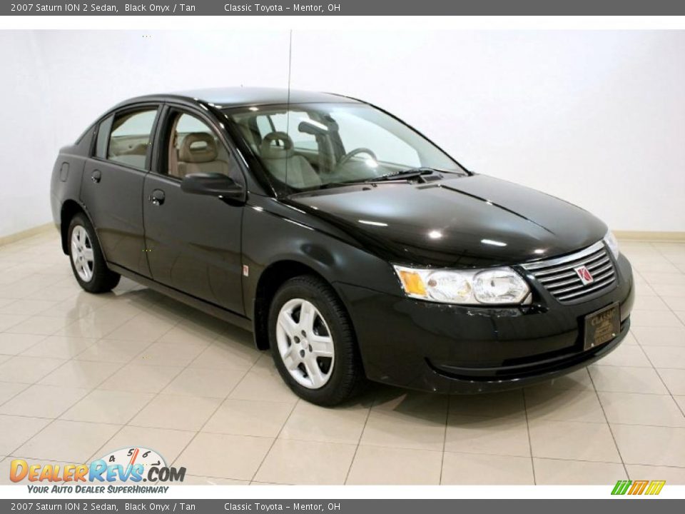 2007 Saturn ION 2 Sedan Black Onyx / Tan Photo #1