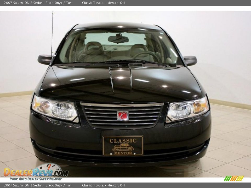 2007 Saturn ION 2 Sedan Black Onyx / Tan Photo #2