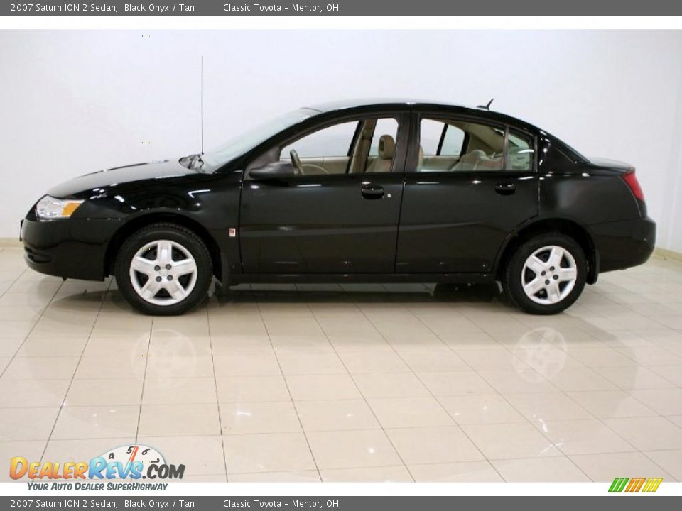 2007 Saturn ION 2 Sedan Black Onyx / Tan Photo #4