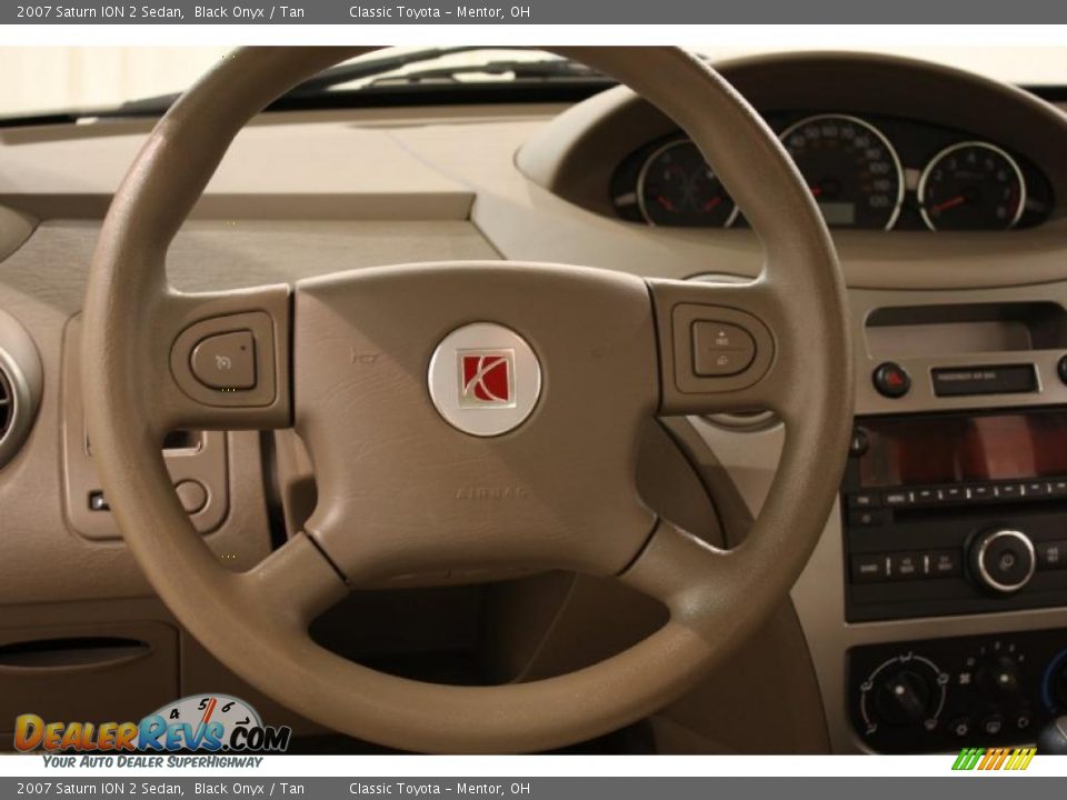 2007 Saturn ION 2 Sedan Black Onyx / Tan Photo #8