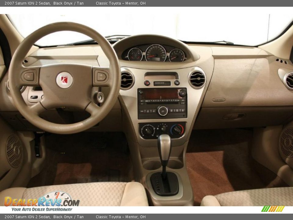 2007 Saturn ION 2 Sedan Black Onyx / Tan Photo #15