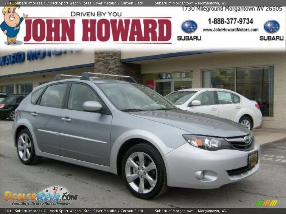 2011 Subaru Impreza Outback Sport Wagon Steel Silver Metallic / Carbon Black Photo #1