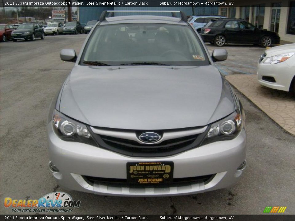 2011 Subaru Impreza Outback Sport Wagon Steel Silver Metallic / Carbon Black Photo #2