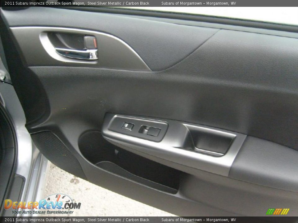 2011 Subaru Impreza Outback Sport Wagon Steel Silver Metallic / Carbon Black Photo #17