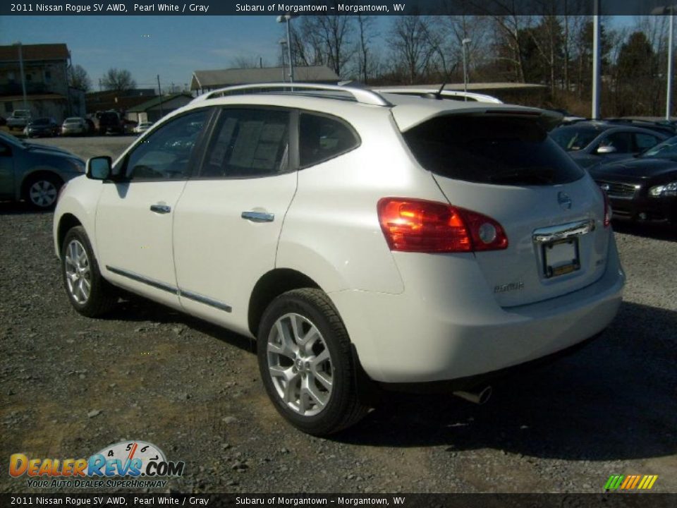 Pearl White 2011 Nissan Rogue SV AWD Photo #7