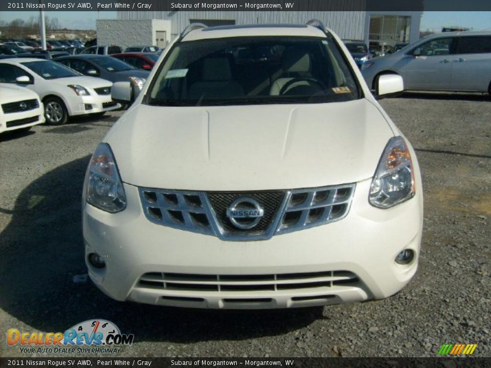 Pearl White 2011 Nissan Rogue SV AWD Photo #12