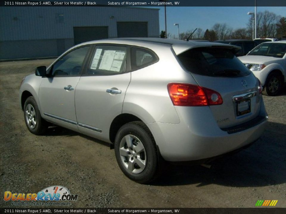 2011 Nissan Rogue S AWD Silver Ice Metallic / Black Photo #7