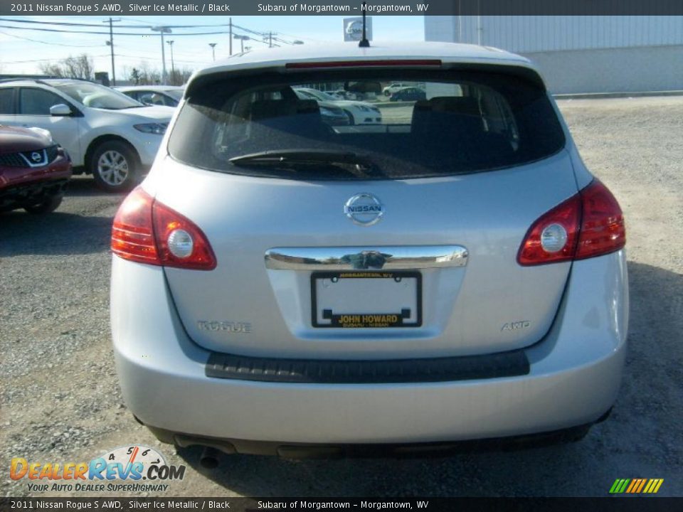 2011 Nissan Rogue S AWD Silver Ice Metallic / Black Photo #8