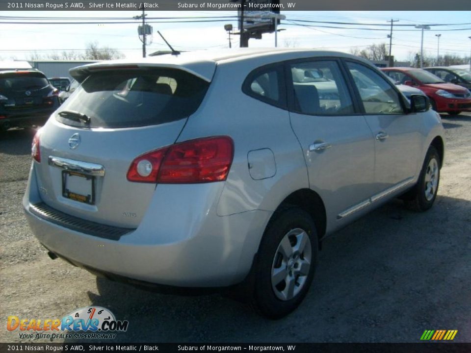 2011 Nissan Rogue S AWD Silver Ice Metallic / Black Photo #9