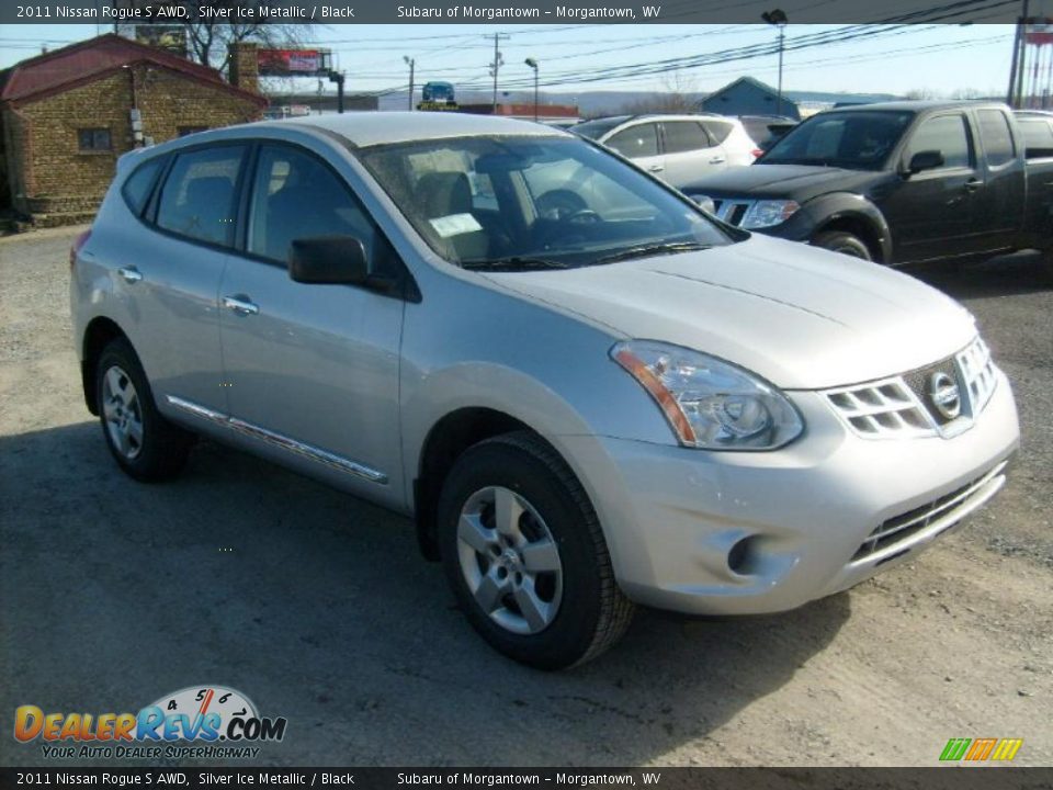 2011 Nissan Rogue S AWD Silver Ice Metallic / Black Photo #10