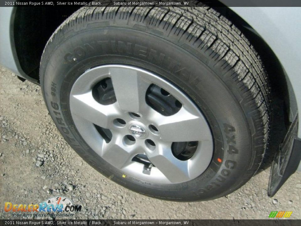 2011 Nissan Rogue S AWD Silver Ice Metallic / Black Photo #12