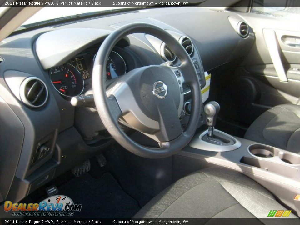 2011 Nissan Rogue S AWD Silver Ice Metallic / Black Photo #13