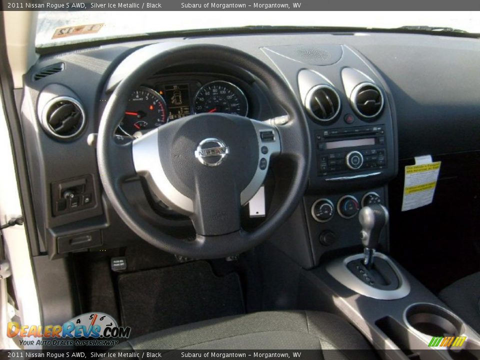 2011 Nissan Rogue S AWD Silver Ice Metallic / Black Photo #16