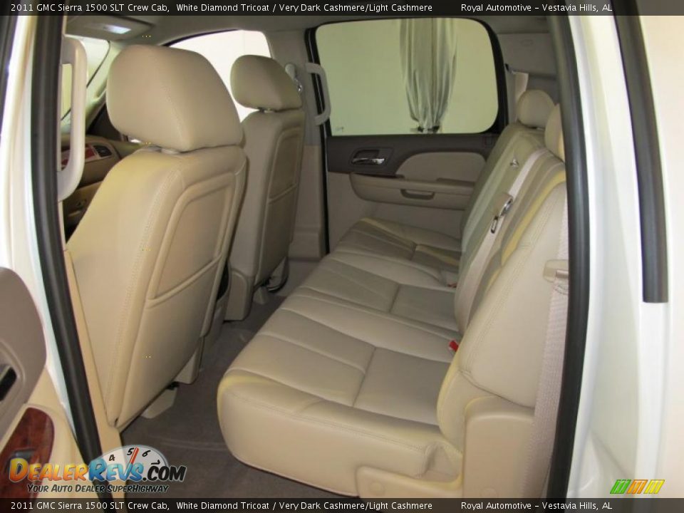 Very Dark Cashmere/Light Cashmere Interior - 2011 GMC Sierra 1500 SLT Crew Cab Photo #9