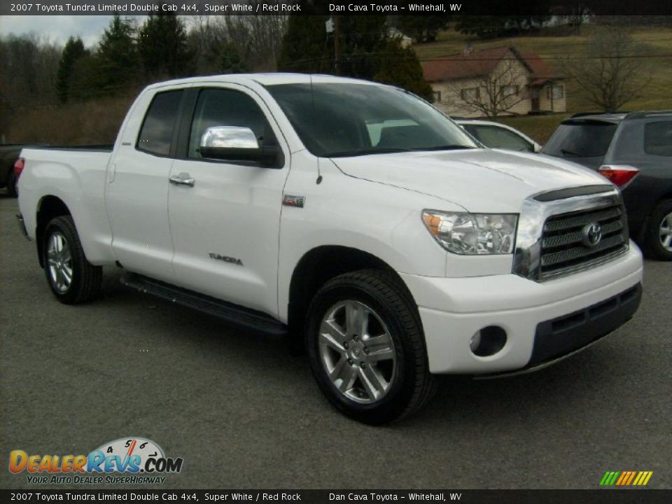 2007 Toyota Tundra Limited Double Cab 4x4 Super White / Red Rock Photo #1