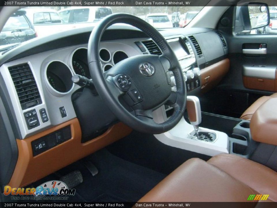 Red Rock Interior - 2007 Toyota Tundra Limited Double Cab 4x4 Photo #11