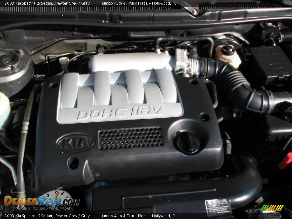 2003 Kia Spectra LS Sedan Pewter Grey / Grey Photo #20