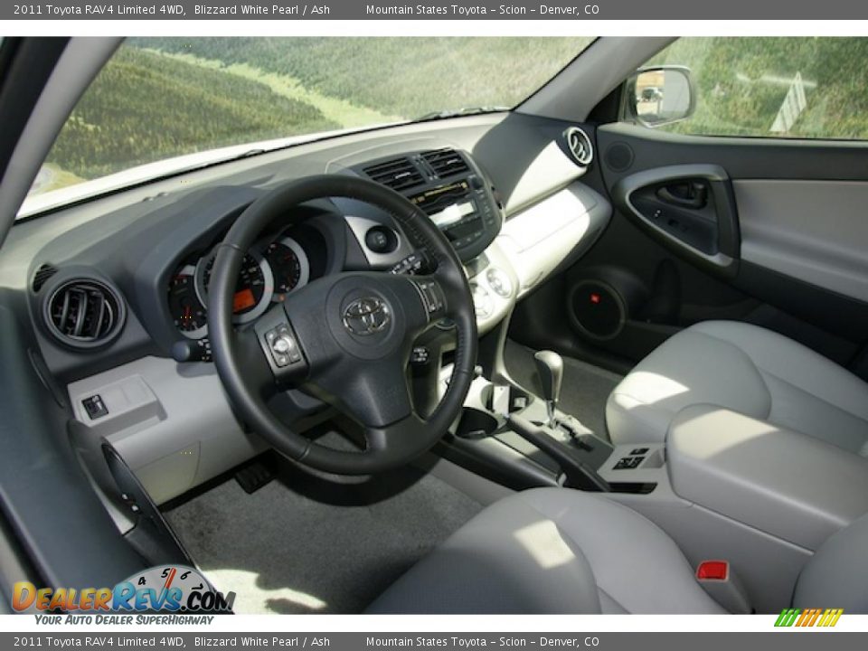 2011 Toyota RAV4 Limited 4WD Blizzard White Pearl / Ash Photo #4