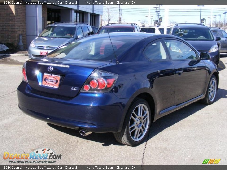 2010 Scion tC Nautical Blue Metallic / Dark Charcoal Photo #3