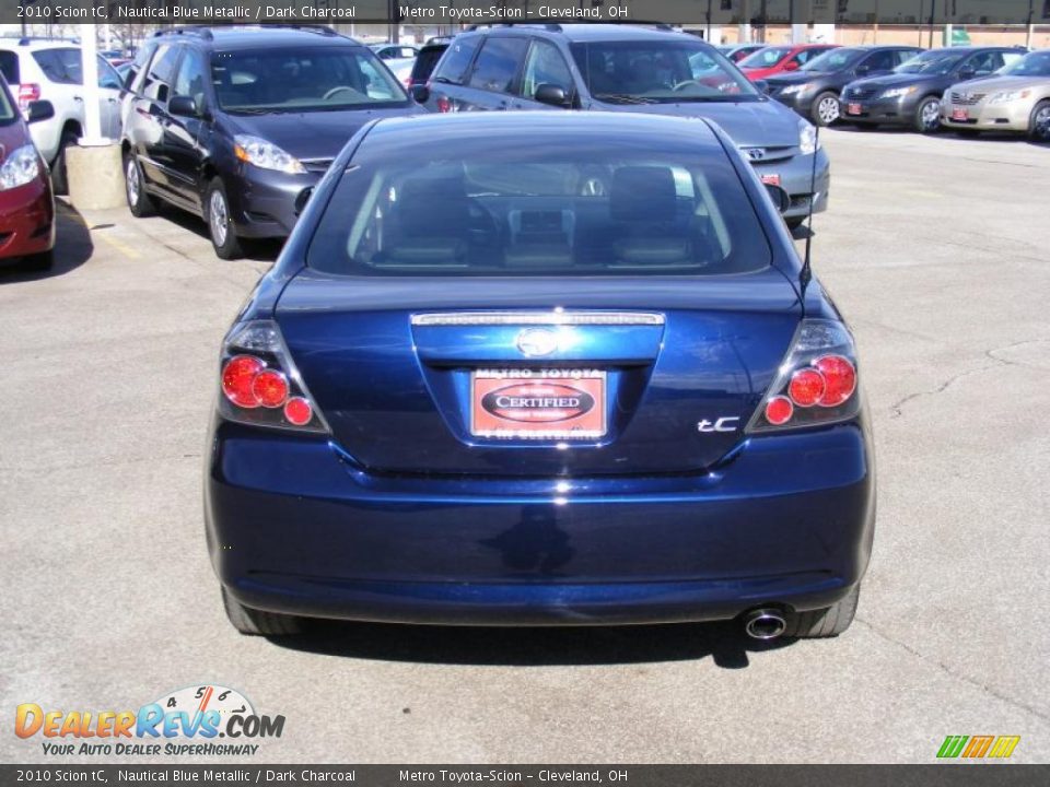 2010 Scion tC Nautical Blue Metallic / Dark Charcoal Photo #4