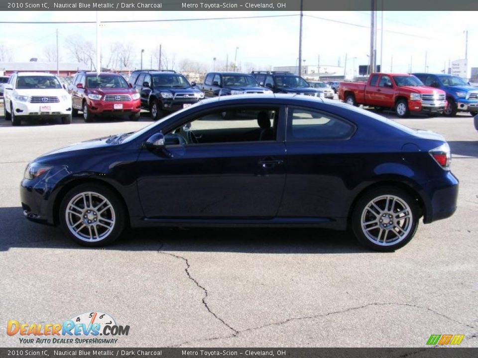 2010 Scion tC Nautical Blue Metallic / Dark Charcoal Photo #6