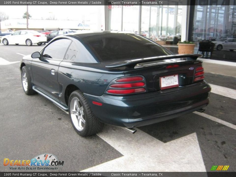 Deep Forest Green Metallic 1995 Ford Mustang GT Coupe Photo #3