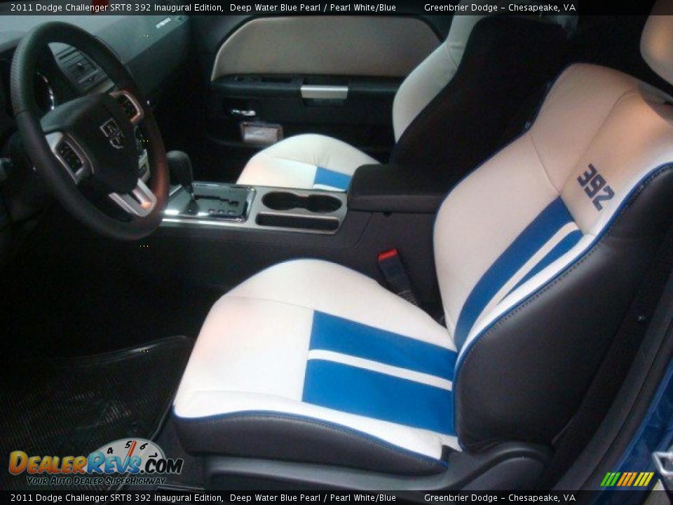 Pearl White/Blue Interior - 2011 Dodge Challenger SRT8 392 Inaugural Edition Photo #8