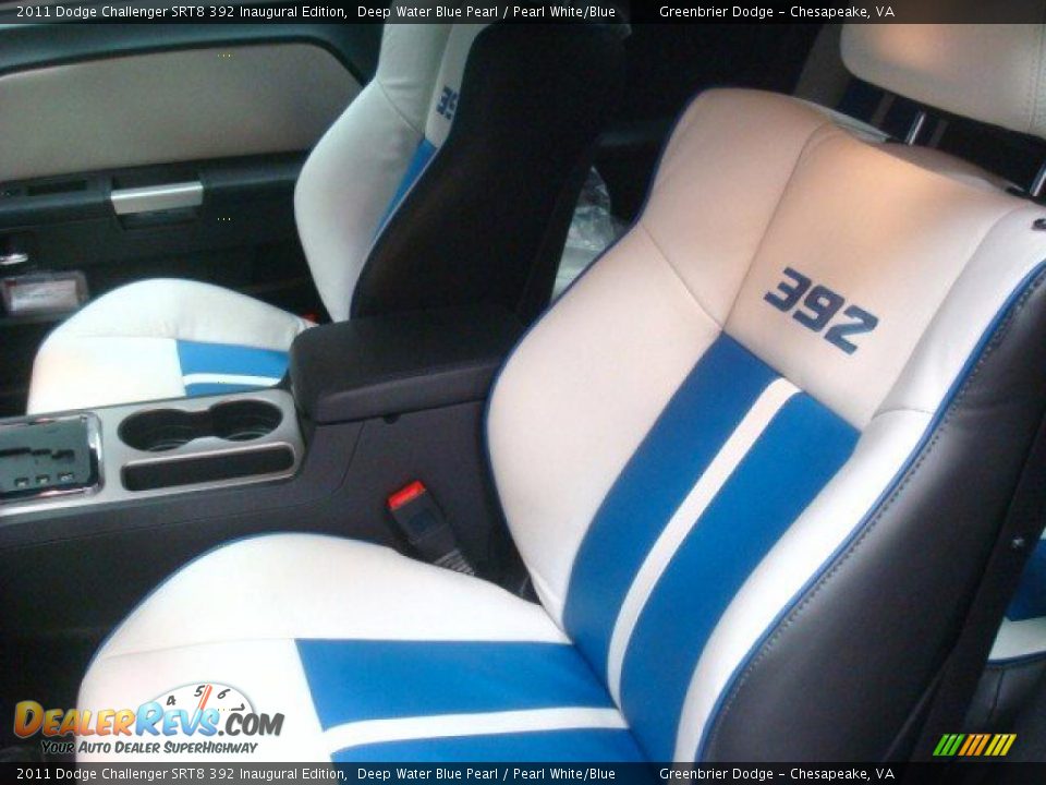 Pearl White/Blue Interior - 2011 Dodge Challenger SRT8 392 Inaugural Edition Photo #9