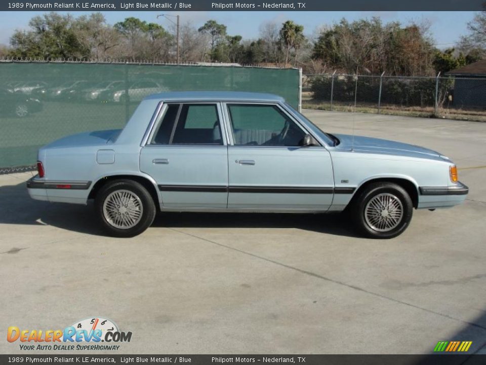 Light Blue Metallic 1989 Plymouth Reliant K LE America Photo #2