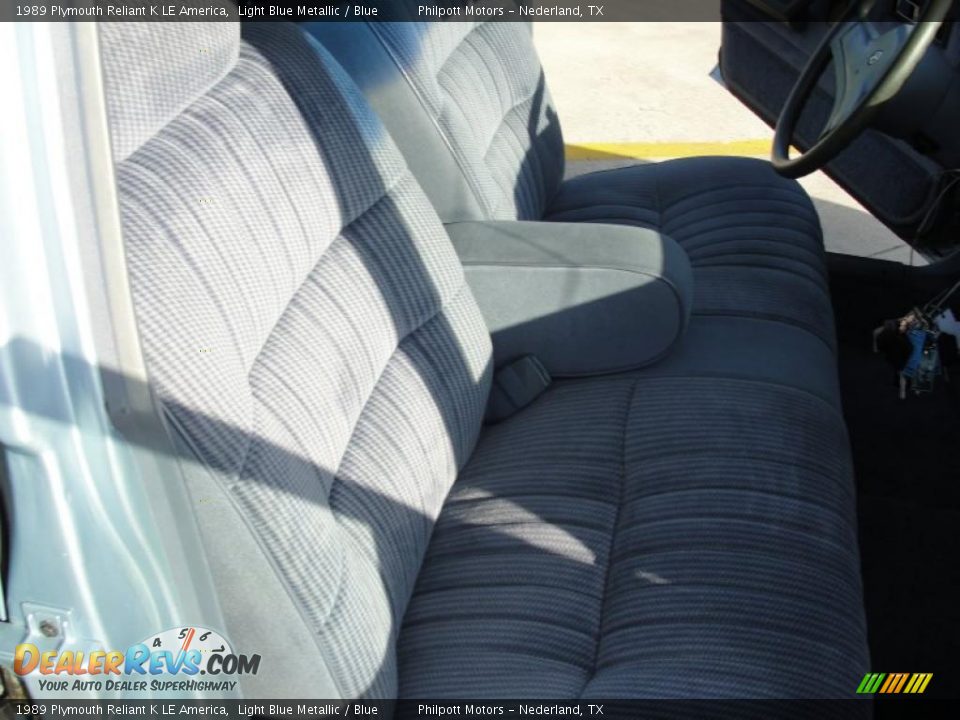 Blue Interior - 1989 Plymouth Reliant K LE America Photo #22