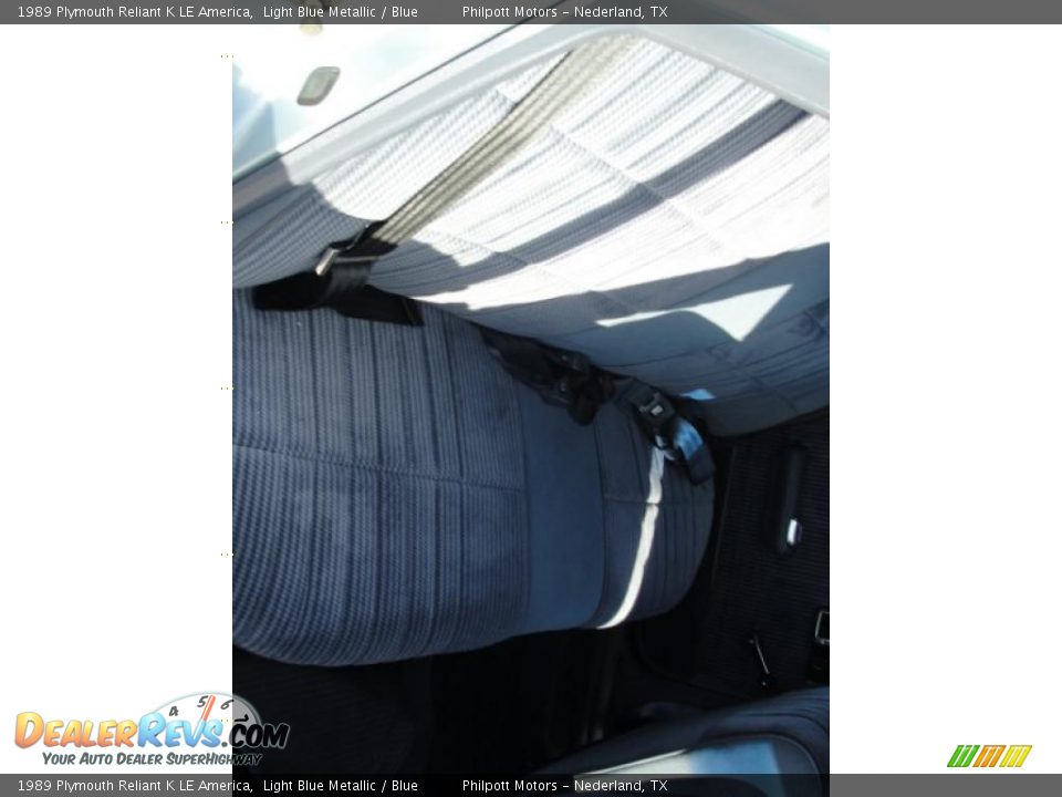 1989 Plymouth Reliant K LE America Light Blue Metallic / Blue Photo #24