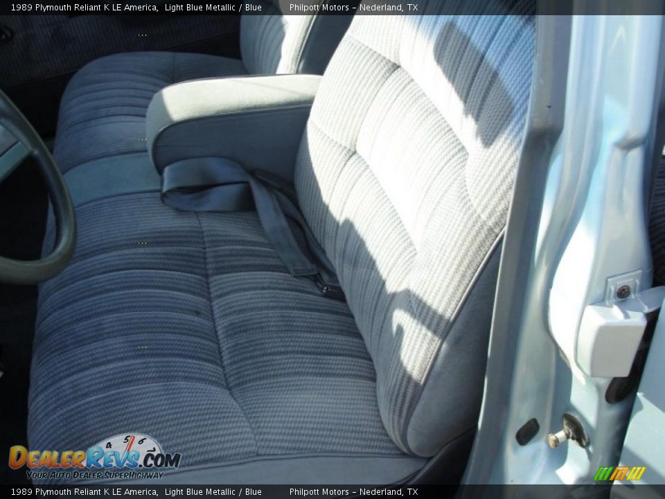 Blue Interior - 1989 Plymouth Reliant K LE America Photo #28