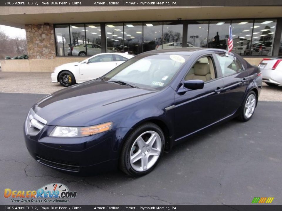 2006 Acura TL 3.2 Royal Blue Pearl / Camel Photo #2