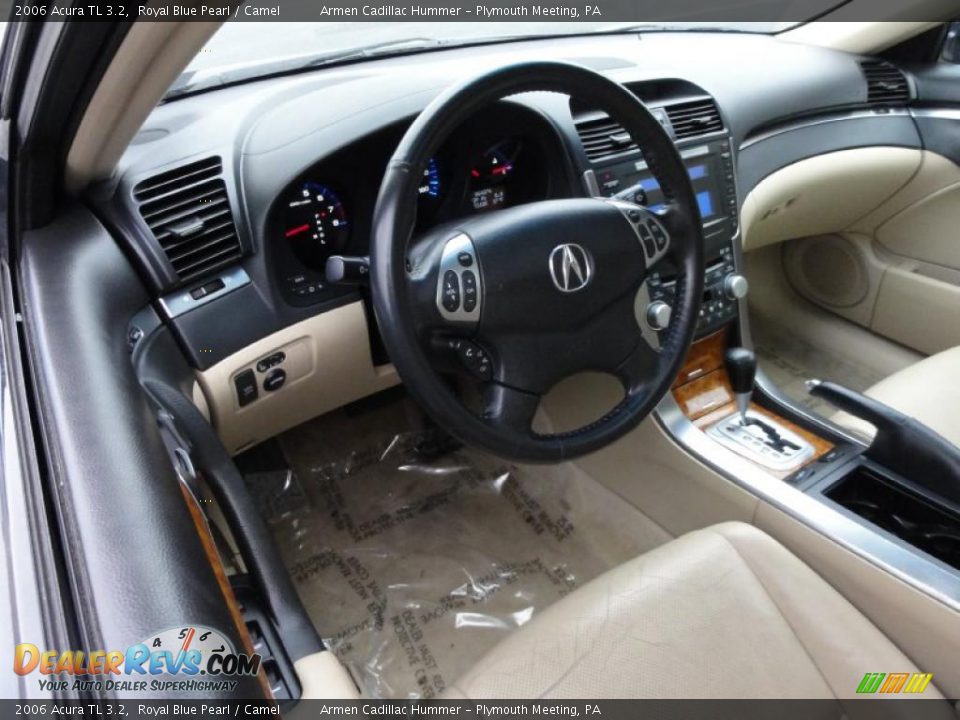2006 Acura TL 3.2 Royal Blue Pearl / Camel Photo #12