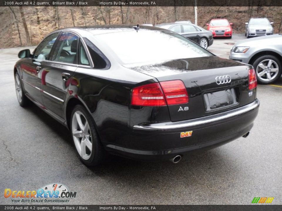 2008 Audi A8 4.2 quattro Brilliant Black / Black Photo #4