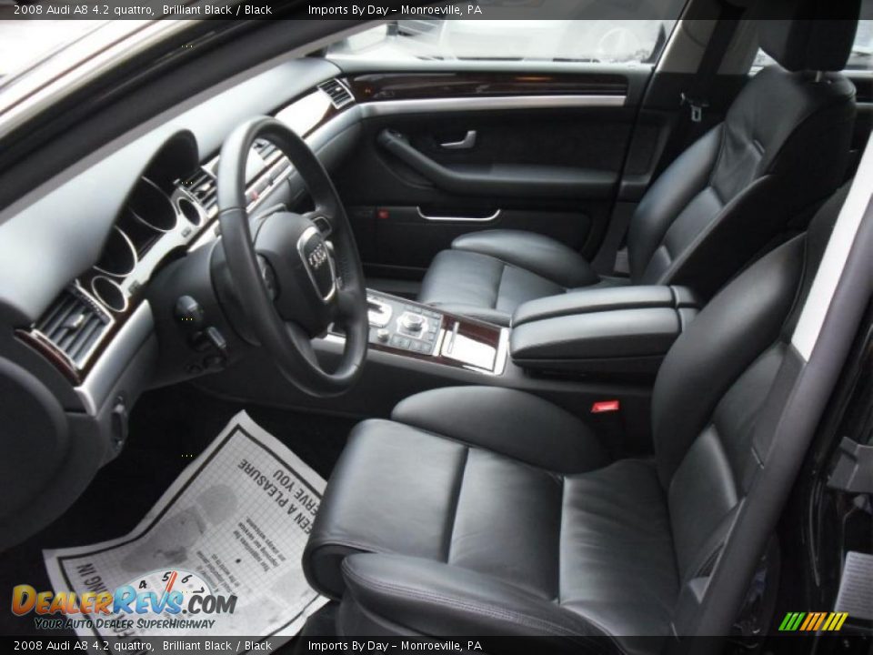 Black Interior - 2008 Audi A8 4.2 quattro Photo #6