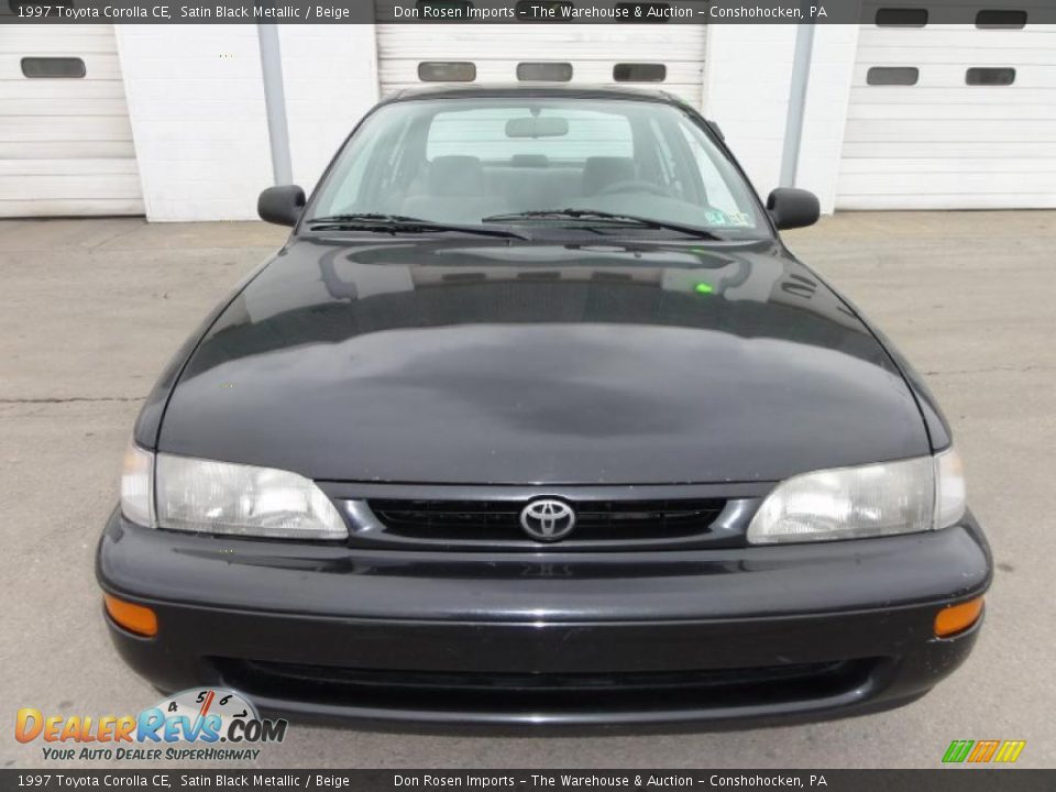 1997 Toyota Corolla CE Satin Black Metallic / Beige Photo #3