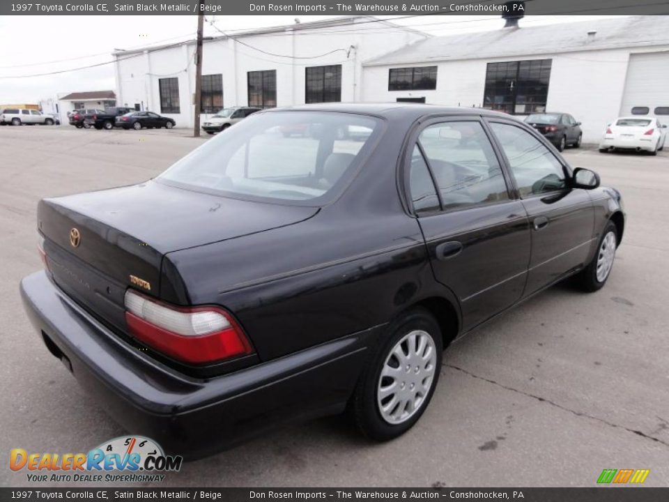 1997 Toyota Corolla CE Satin Black Metallic / Beige Photo #8