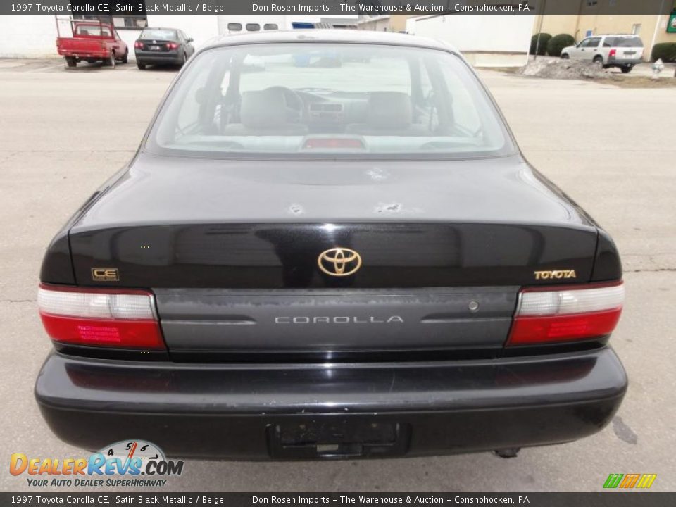 1997 Toyota Corolla CE Satin Black Metallic / Beige Photo #9