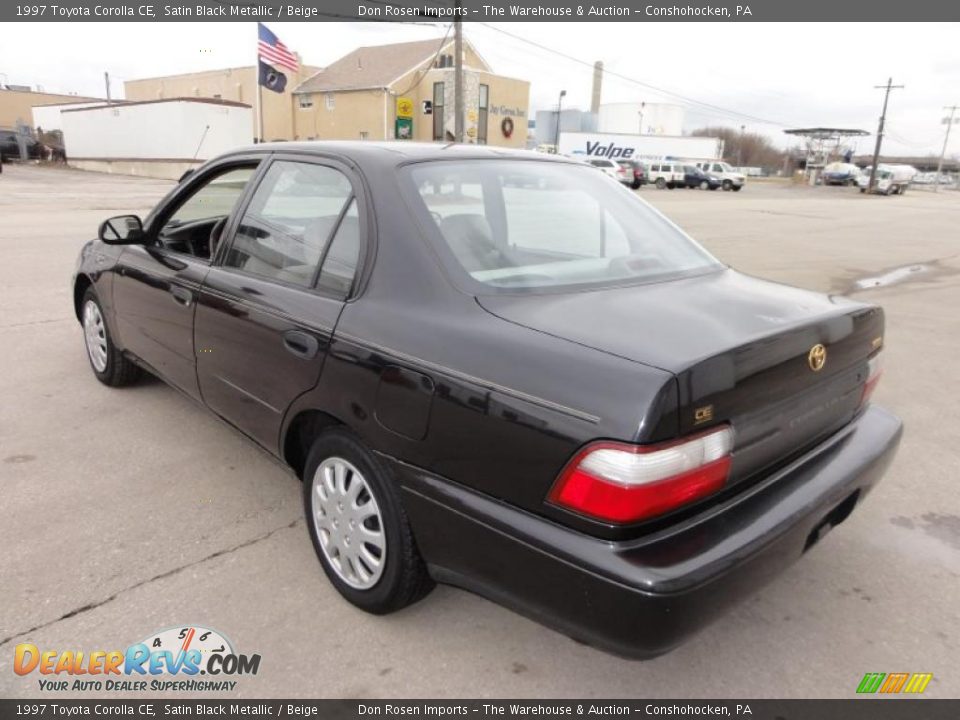 1997 Toyota Corolla CE Satin Black Metallic / Beige Photo #10