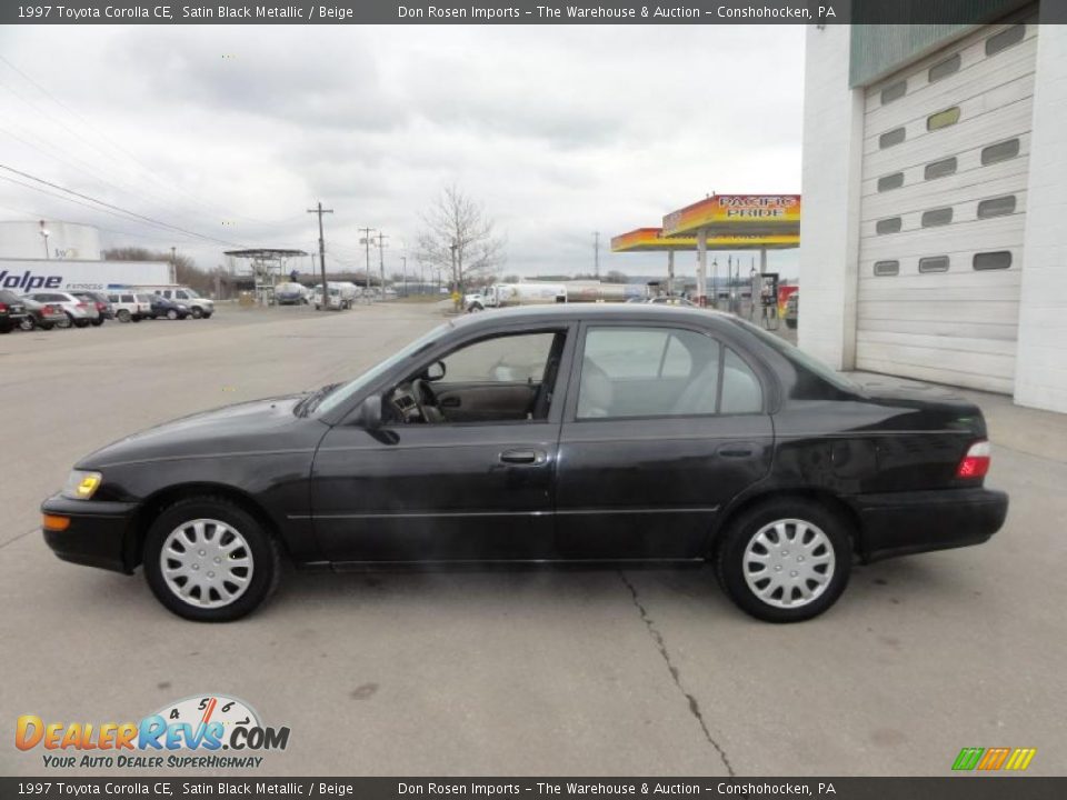 1997 Toyota Corolla CE Satin Black Metallic / Beige Photo #11