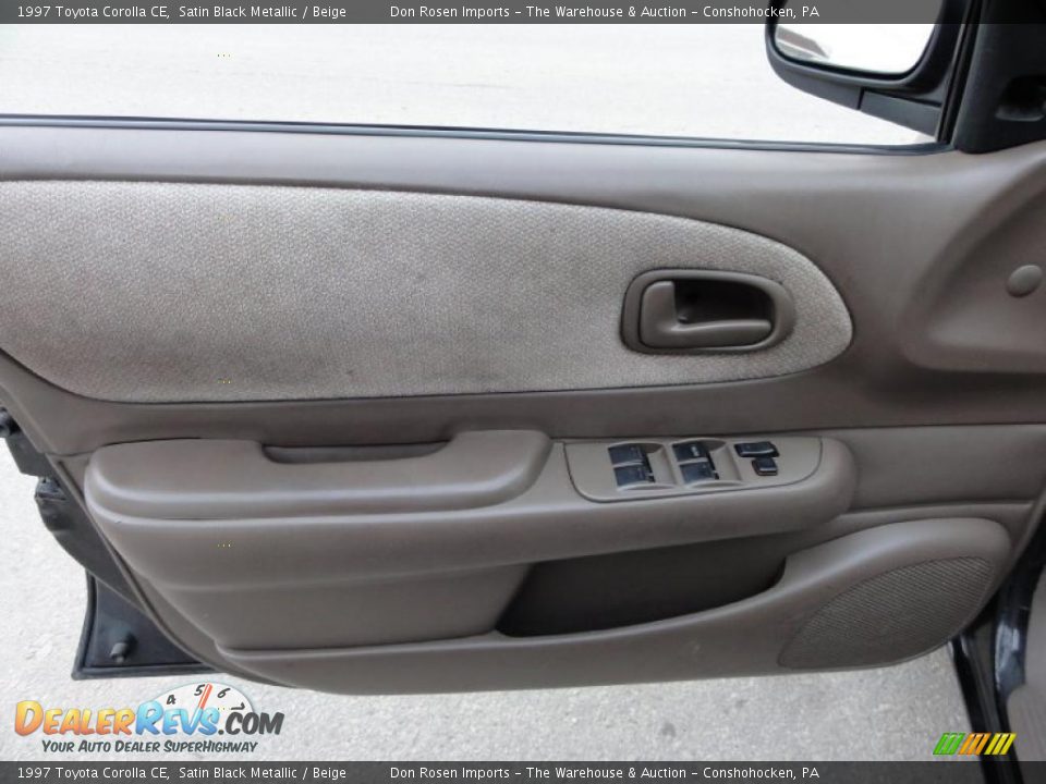 1997 Toyota Corolla CE Satin Black Metallic / Beige Photo #14