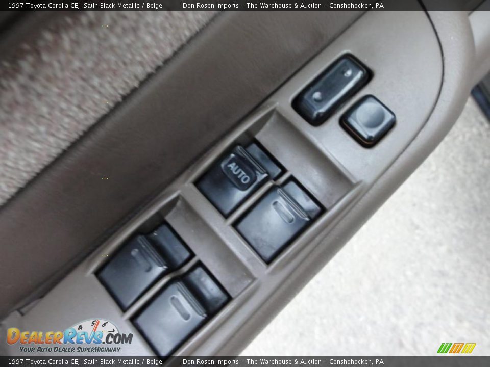 1997 Toyota Corolla CE Satin Black Metallic / Beige Photo #15