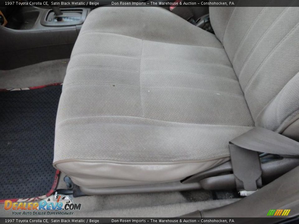 1997 Toyota Corolla CE Satin Black Metallic / Beige Photo #16